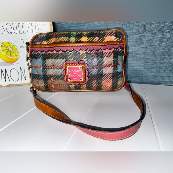 Vintage 2002 Dooney & Bourke Plaid Bag - Picture 1 of 15